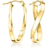 image:imageRossSimons Italian 10kt Yellow Gold Twisted Hoop Earrings