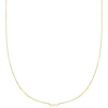 image:imageRossSimons Italian 1mm 10kt Yellow Gold Bar Station CableChain Necklace 16 inches