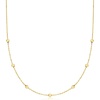 image:imageRossSimons Italian 3mm 10kt Yellow Gold Bead Station Necklace160 Inches