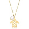 image:imageRossSimons Italian 445mm Cultured Pearl Turtle Necklace in 10kt Yellow Gold180 Inches
