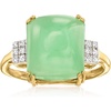 image:imageRossSimons Jade Ring With Diamonds in 10kt Yellow GoldJade