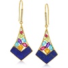 image:imageRossSimons Lapis and 350 ct tw MultiGemstone Drop Earrings in 18kt Gold Over Sterling