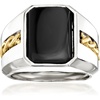 image:imageRossSimons Mens Black Onyx Ring in Sterling Silver and 14kt Yellow GoldOnyx