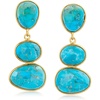 image:imageRossSimons Mohave Turquoise Drop Earrings in 18kt Gold Over Sterling