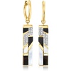 image:imageRossSimons MotherOfPearl and Onyx Drop Earrings With 10 ct tw White Topaz in 18kt Yellow Gold Over Sterling