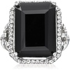 image:imageRossSimons Onyx and 90 ct tw White Topaz Ring in Sterling SilverOnyx