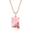 image:imageRossSimons Pink Opal Bumblebee Pendant Necklace With 10 ct tw Multicolored Sapphires and Single Garnet in 18kt Rose Gold Over Sterling 18 inches