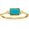 image:imageRossSimons Pure Collection Turquoise and Diamond Ring in 14kt Yellow GoldTurquoise