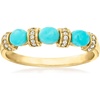 image:imageRossSimons Turquoise Ring With Diamonds in 10kt Yellow GoldCreated Turquoise