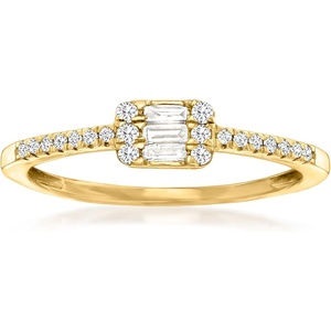 image:imageRossSimons 020 ct tw Diamond Cluster Ring in 10kt Yellow GoldDiamond