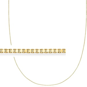 image:imageRossSimons 06mm 10kt Yellow Gold BoxChain NecklaceNo Gemstone