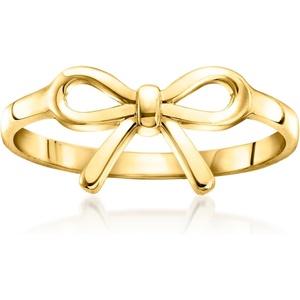 image:imageRossSimons 10kt Yellow Gold Bow RingNo Gemstone