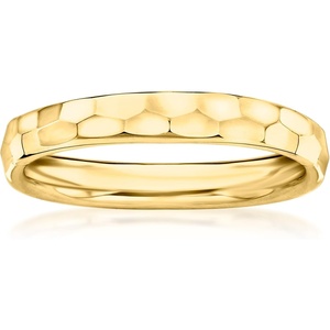 image:imageRossSimons 10kt Yellow Gold Hammered RingNo Gemstone