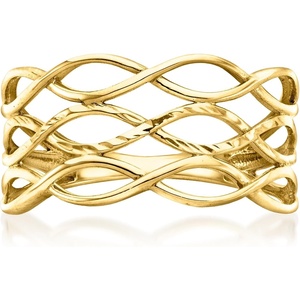 image:imageRossSimons 10kt Yellow Gold OpenSpace Wave RingNo Gemstone