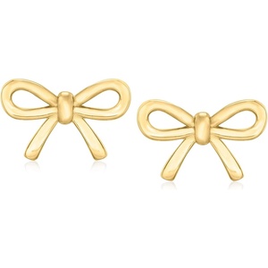 image:imageRossSimons 10kt Yellow Gold Ribbon Earrings
