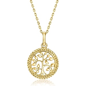 image:imageRossSimons 10kt Yellow Gold Tree Of Life Pendant Necklace 16 inches