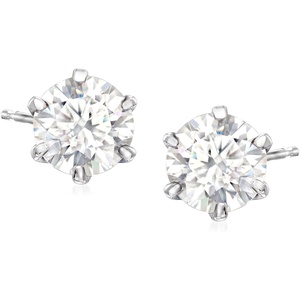 image:imageRossSimons 200 ct tw Moissanite Stud Earrings in Sterling Silver