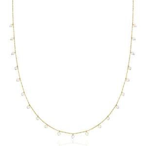 image:imageRossSimons 253mm Cultured Pearl Station Necklace in 10kt Yellow Gold180 Inches
