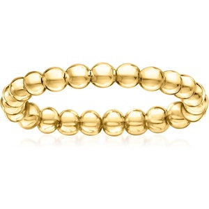 image:imageRossSimons 3mm 10kt Yellow Gold Bead Stretch RingNo Gemstone