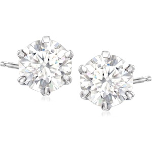 image:imageRossSimons 400 ct tw Moissanite Stud Earrings in Sterling Silver