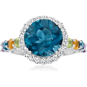image:imageRossSimons 420 Carat London Blue Topaz and 100 ct tw MultiGemstone Ring in Sterling SilverAmethyst