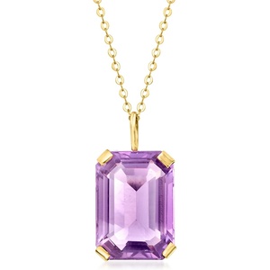 image:imageRossSimons 750 Carat Amethyst Pendant Necklace in 10kt Yellow Gold 16 inches