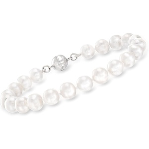 image:imageRossSimons 78mm Cultured Pearl Bracelet With Sterling Silver Magnetic Clasp80 Inches