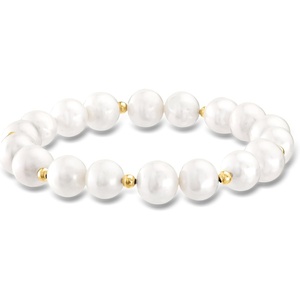 image:imageRossSimons 910mm Cultured Pearl Stretch Bracelet With 14kt Yellow Gold70 Inches