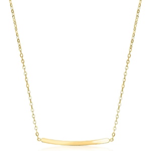 image:imageRossSimons Italian 10kt Yellow Gold Bar Necklace160 Inches