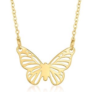image:imageRossSimons Italian 10kt Yellow Gold Butterfly Necklace180 Inches