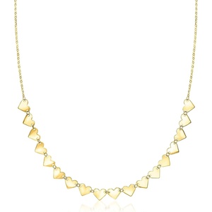 image:imageRossSimons Italian 10kt Yellow Gold Central Heart Station Necklace160 Inches
