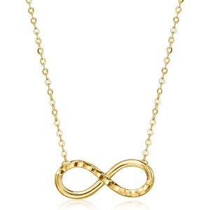 image:imageRossSimons Italian 10kt Yellow Gold DiamondCut Infinity Necklace160 Inches