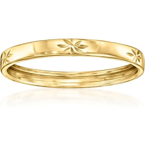 image:imageRossSimons Italian 10kt Yellow Gold DiamondCut Star RingNo Gemstone