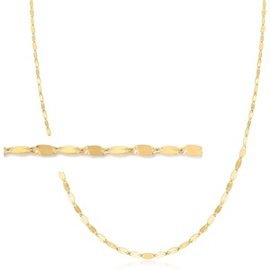 image:imageRossSimons Italian 10kt Yellow Gold Graduated LumachinaChain NecklaceNo Gemstone
