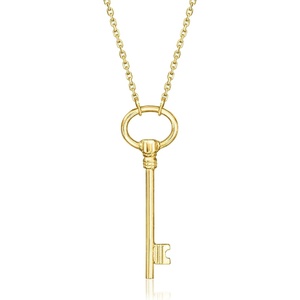 image:imageRossSimons Italian 10kt Yellow Gold Key Necklace 18 inches