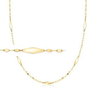 image:imageRossSimons Italian 10kt Yellow Gold Kite Station NecklaceNo Gemstone