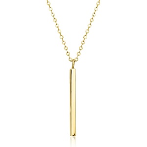 image:imageRossSimons Italian 10kt Yellow Gold Linear Bar Necklace 18 inches