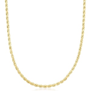 image:imageRossSimons Mens 4mm 10kt Yellow Gold RopeChain Necklace 22 inches