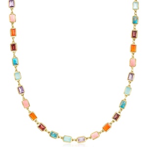 image:imageRossSimons MultiGemstone Necklace in 18kt Gold Over Sterling 18 inches