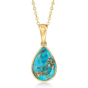 image:imageRossSimons Turquoise Pendant Necklace in 10kt Yellow Goldstabilizedturquoise