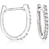 image:imageRossSimons 10mm Cultured Pearl and 40 ct tw White Topaz Removable Hoop Drop Earrings in Sterling Silver