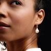 image:imageRossSimons 18kt Gold Over Sterling Hoop Earrings With Removable 1013mm Cultured Baroque Pearl Drops