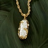 image:imageRossSimons 20x8mm Cultured Baroque Pearl Pendant With Diamonds in 14kt Yellow Gold