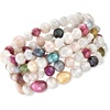 image:imageRossSimons 48mm Multicolored Cultured Baroque Pearl Jewelry Set 4 Bracelets and Necklace 64 inches