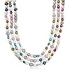 image:imageRossSimons 48mm Multicolored Cultured Baroque Pearl Jewelry Set 4 Bracelets and Necklace 64 inches