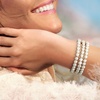 image:imageRossSimons 6575mm Cultured Pearl 3Row Bracelet in 18kt Gold Over Sterling 7 inches