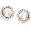 image:imageRossSimons 75mm Cultured Pearl and 110 ct tw CZ Jewelry Set Earrings and Earring Jackets in Sterling Silver