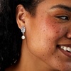 image:imageRossSimons 885mm Cultured Pearl and 330 ct tw CZ Drop Earrings in Sterling Silver