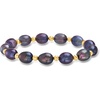 image:imageRossSimons 89mm Black Cultured Pearl and 14kt Yellow Gold Bead Stretch Braceletno gemstone