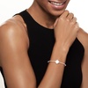 image:imageRossSimons Charles Garnier Color Me MotherOfPearl Clover and 10 ct tw CZ Cuff Bracelet in Sterling Silver 75 inches